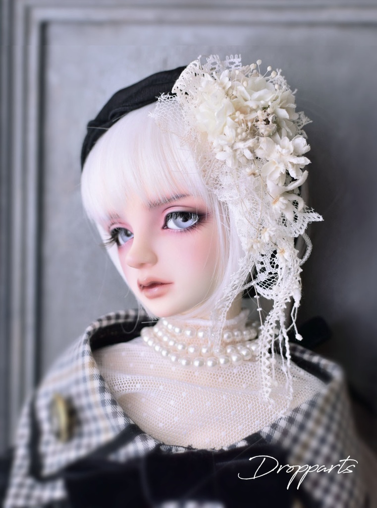 【ドールサイズ】ロングヘッドドレス「ブーケ」
