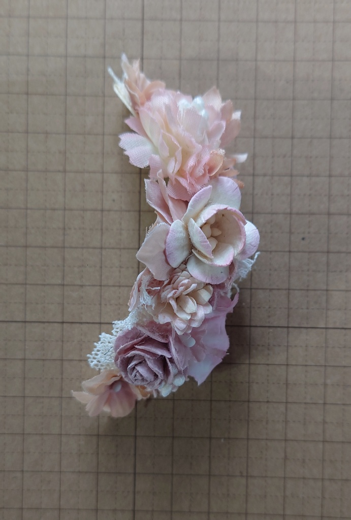 【ドールサイズ】ピンクのロップイヤーリボンとスープルのセット