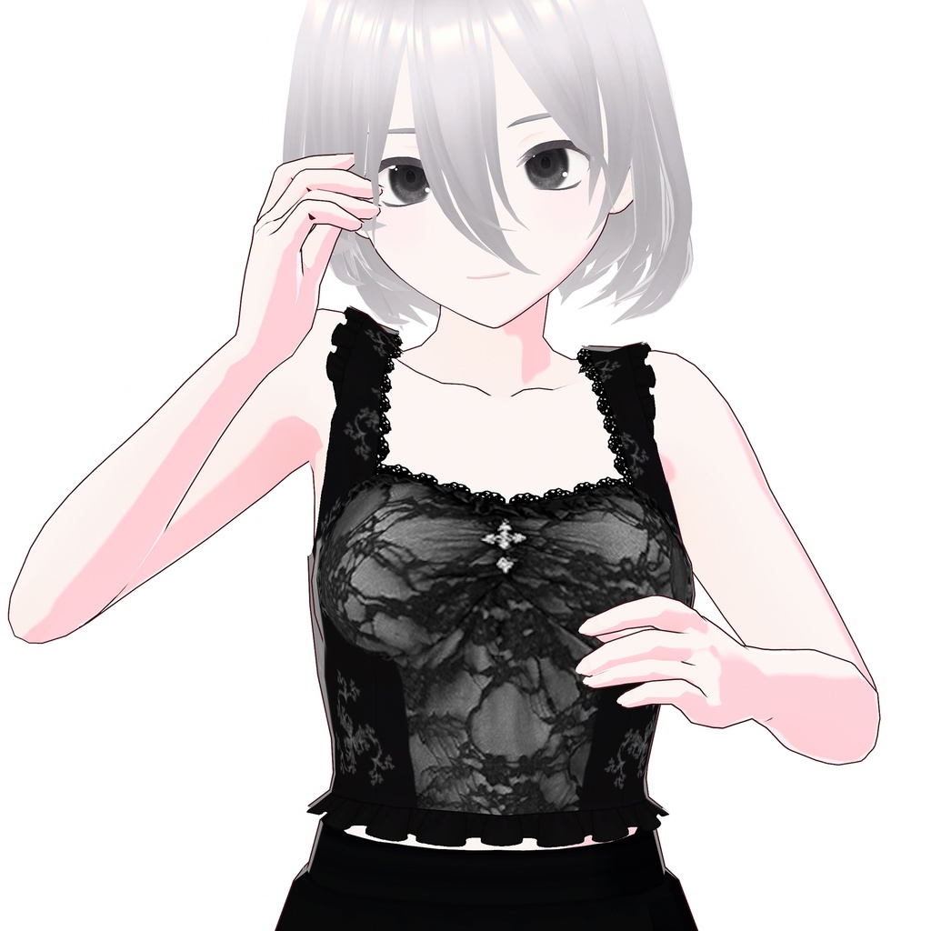 【VRoid用】gothic lace top (2 colors)
