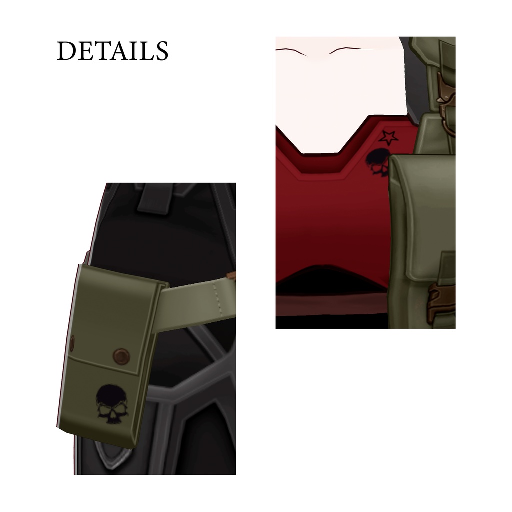 【VRoid衣装】軍服 post-apocalyptic military uniform