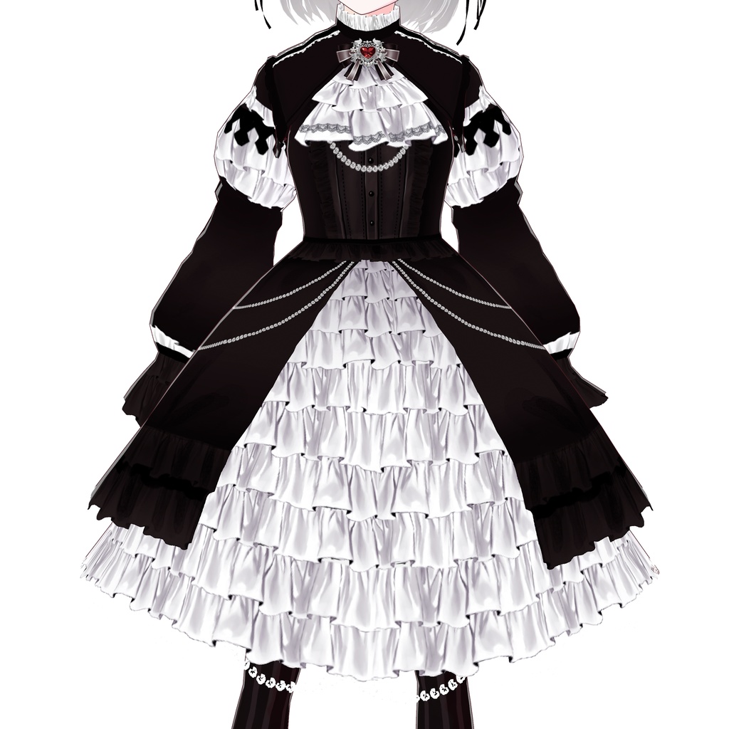 【VRoid衣装】ゴスロリ gothic lolita suit