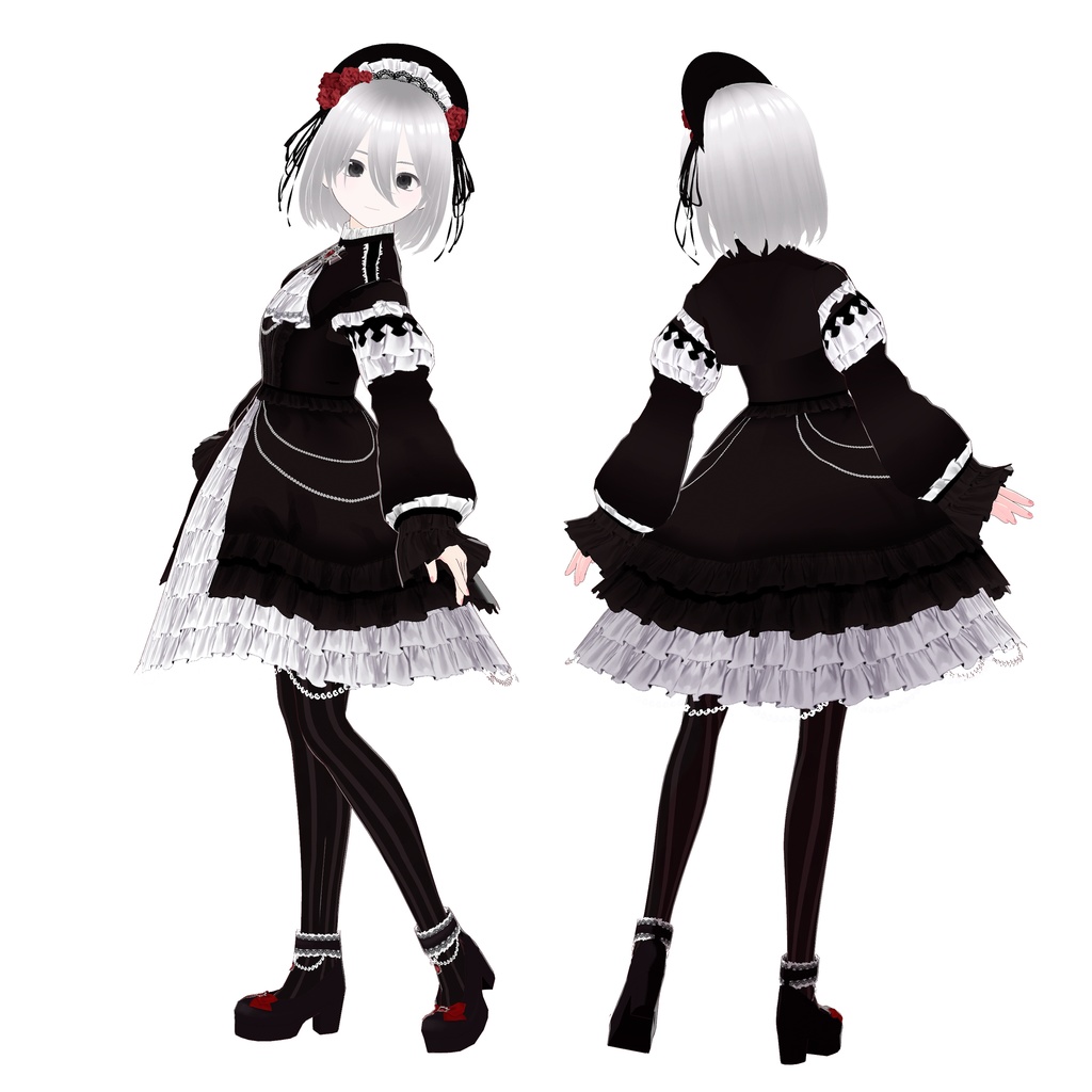 【VRoid衣装】ゴスロリ gothic lolita suit