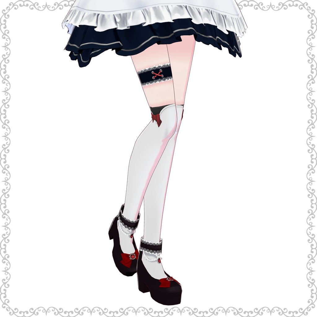 【VRoidモデル】メイドちゃん (Rose lolita maid)