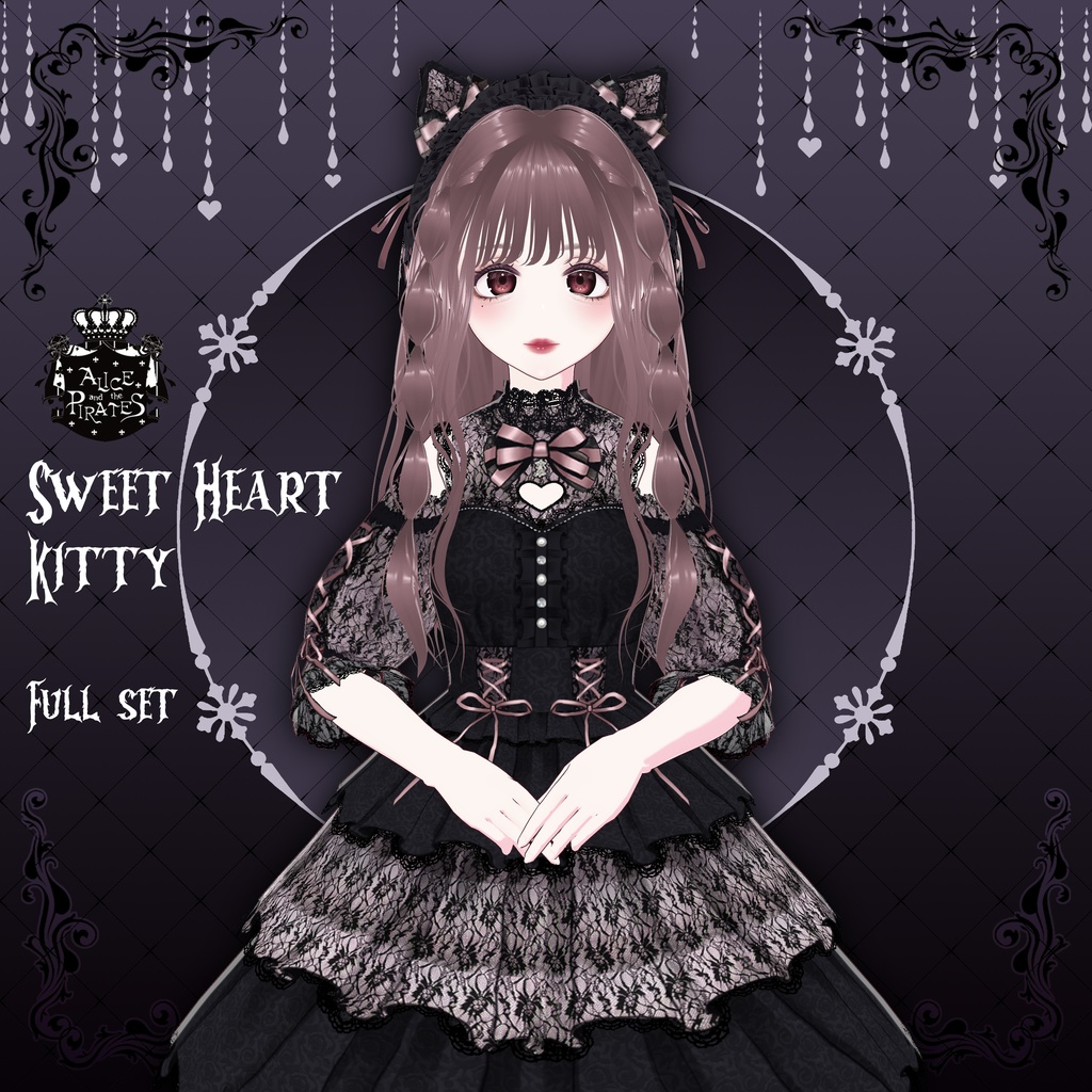 【VRoid衣装】ロリータ(Sweet Heart Kitty lolita suit)