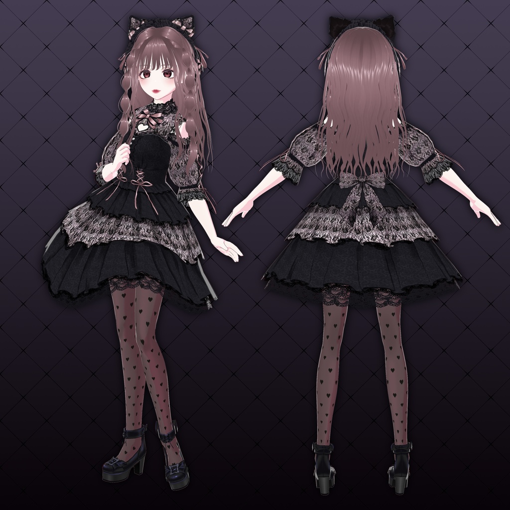 【VRoid衣装】ロリータ(Sweet Heart Kitty lolita suit)