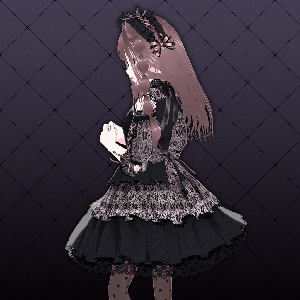 【VRoid衣装】ロリータ(Sweet Heart Kitty lolita suit)