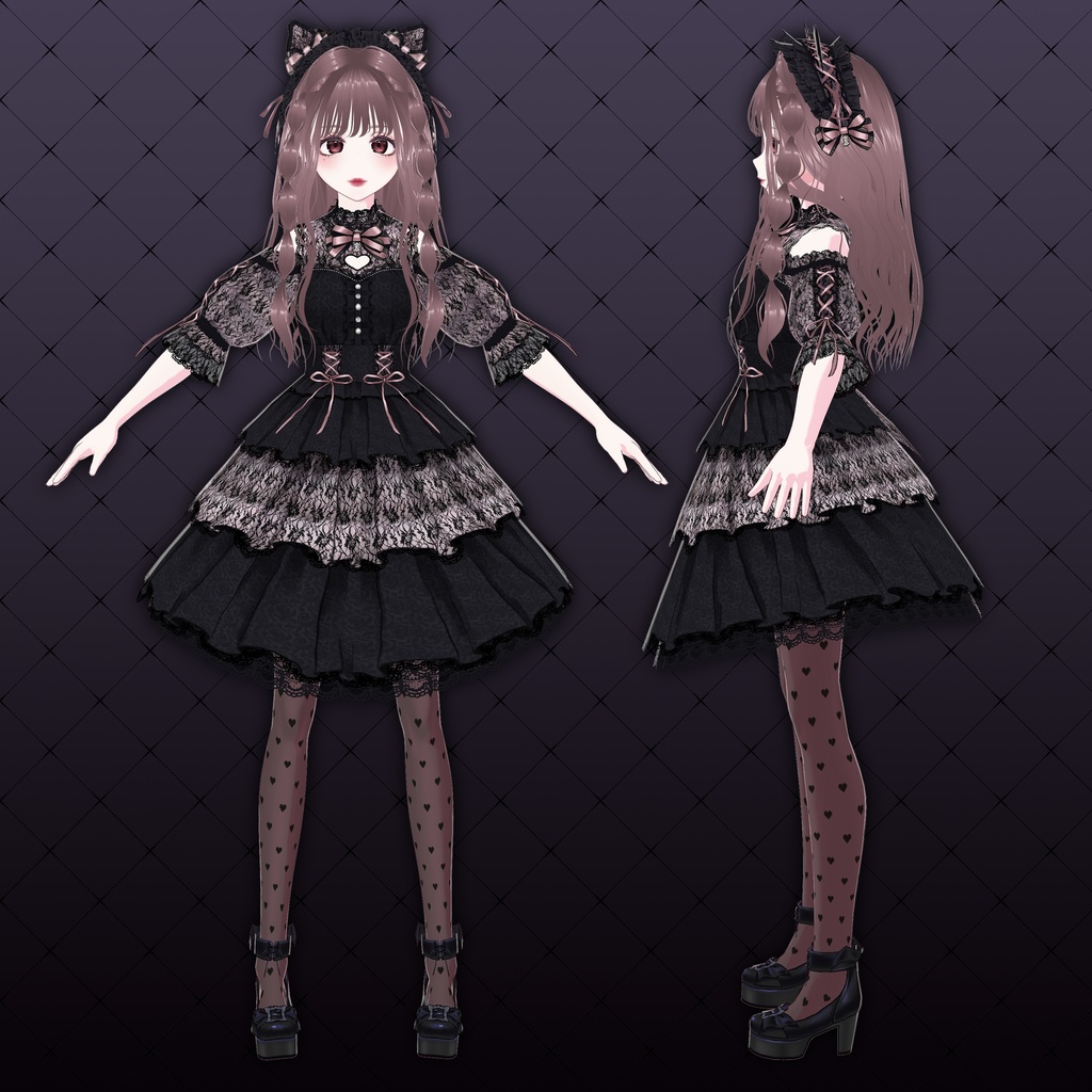 【VRoid衣装】ロリータ(Sweet Heart Kitty lolita suit)