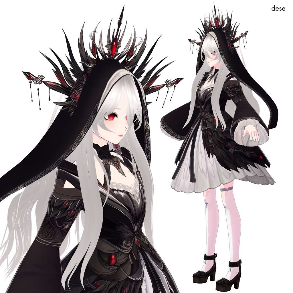 【VRoid衣装】ゴス(Queen of Darkness)