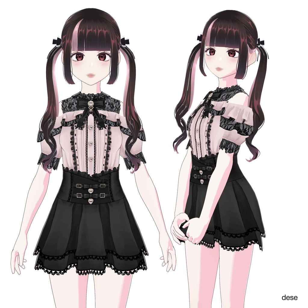 【VRoid衣装】ブラウス(jirai kei blouse)