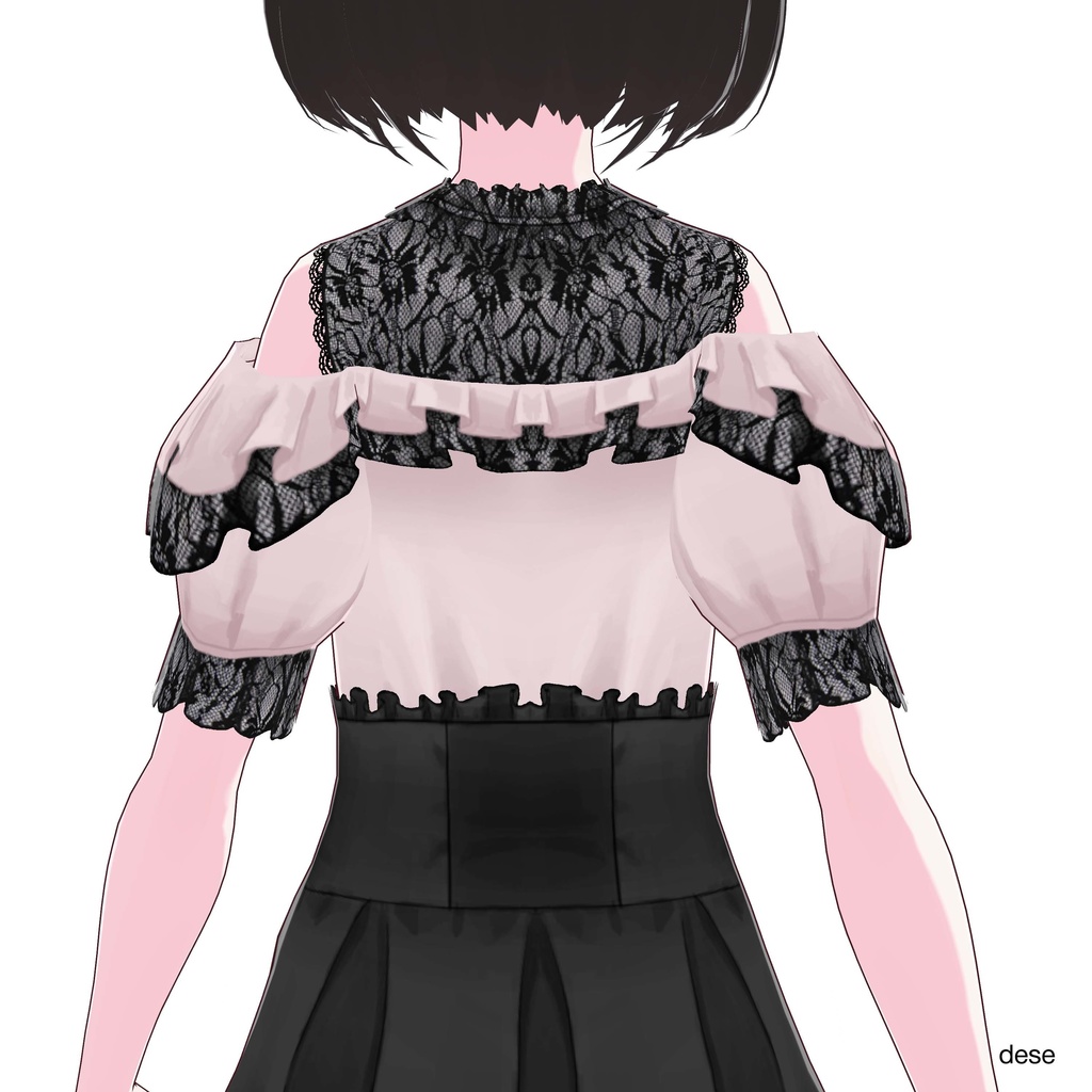 【VRoid衣装】ブラウス(jirai kei blouse)