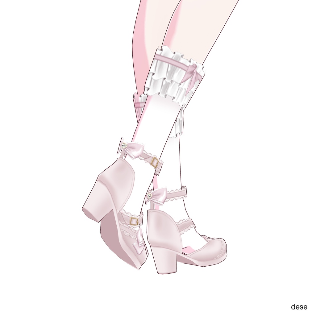 【VRoid靴】ロリータ hime lolita shoes&socks