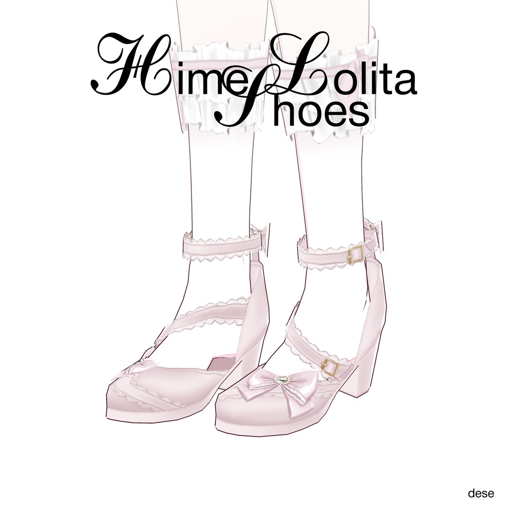 【VRoid靴】ロリータ hime lolita shoes&socks