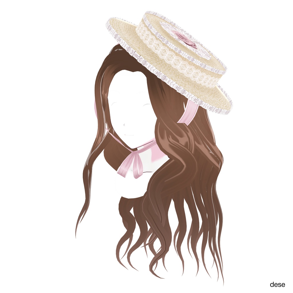 【VRoid髪】hair&hat 姫ロリ ロングヘア