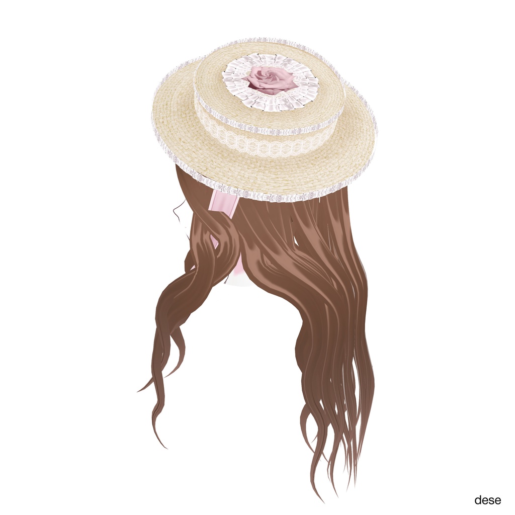 【VRoid髪】hair&hat 姫ロリ ロングヘア