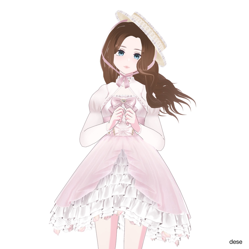 【VRoid髪】hair&hat 姫ロリ ロングヘア