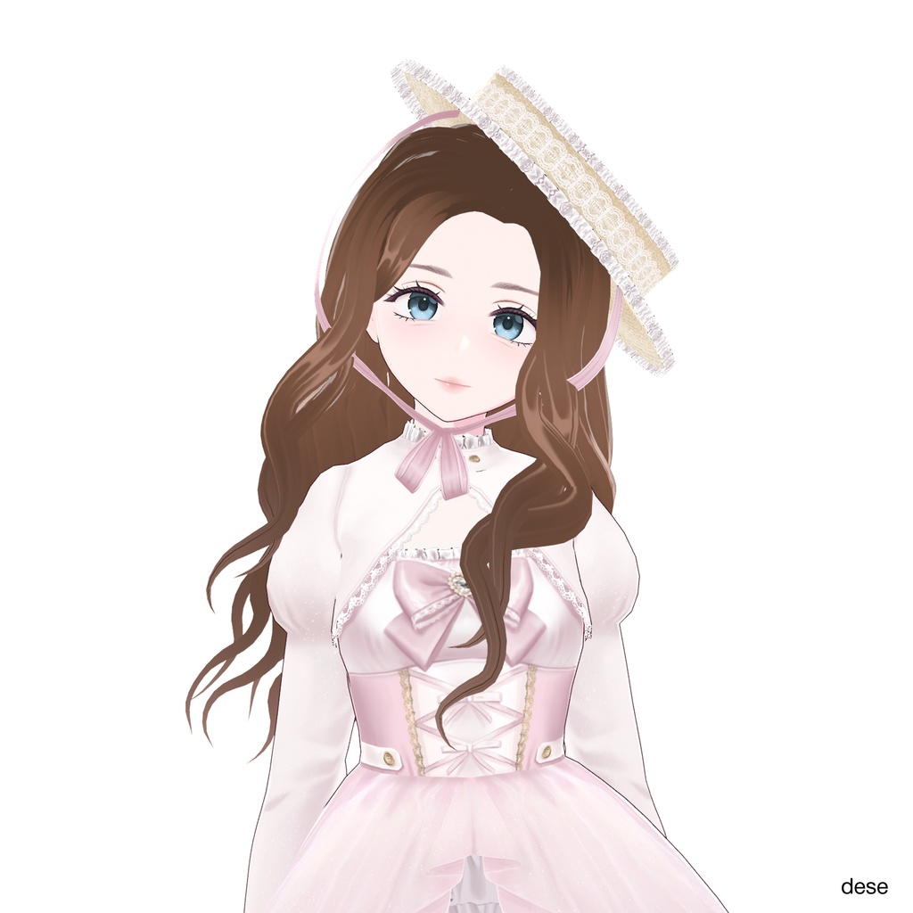 【VRoid髪】hair&hat 姫ロリ ロングヘア