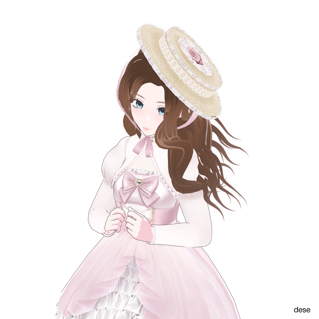 【VRoid髪】hair&hat 姫ロリ ロングヘア