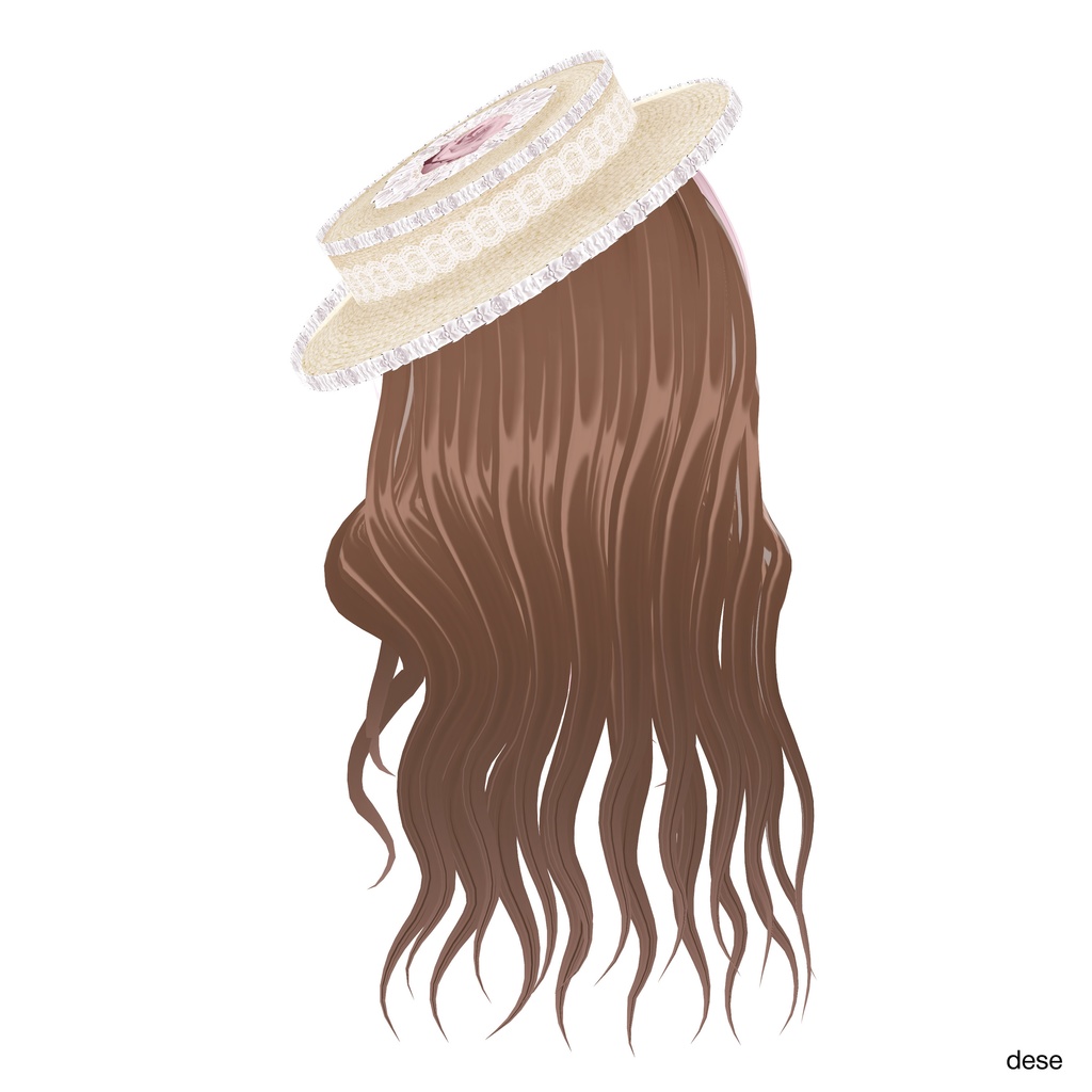 【VRoid髪】hair&hat 姫ロリ ロングヘア