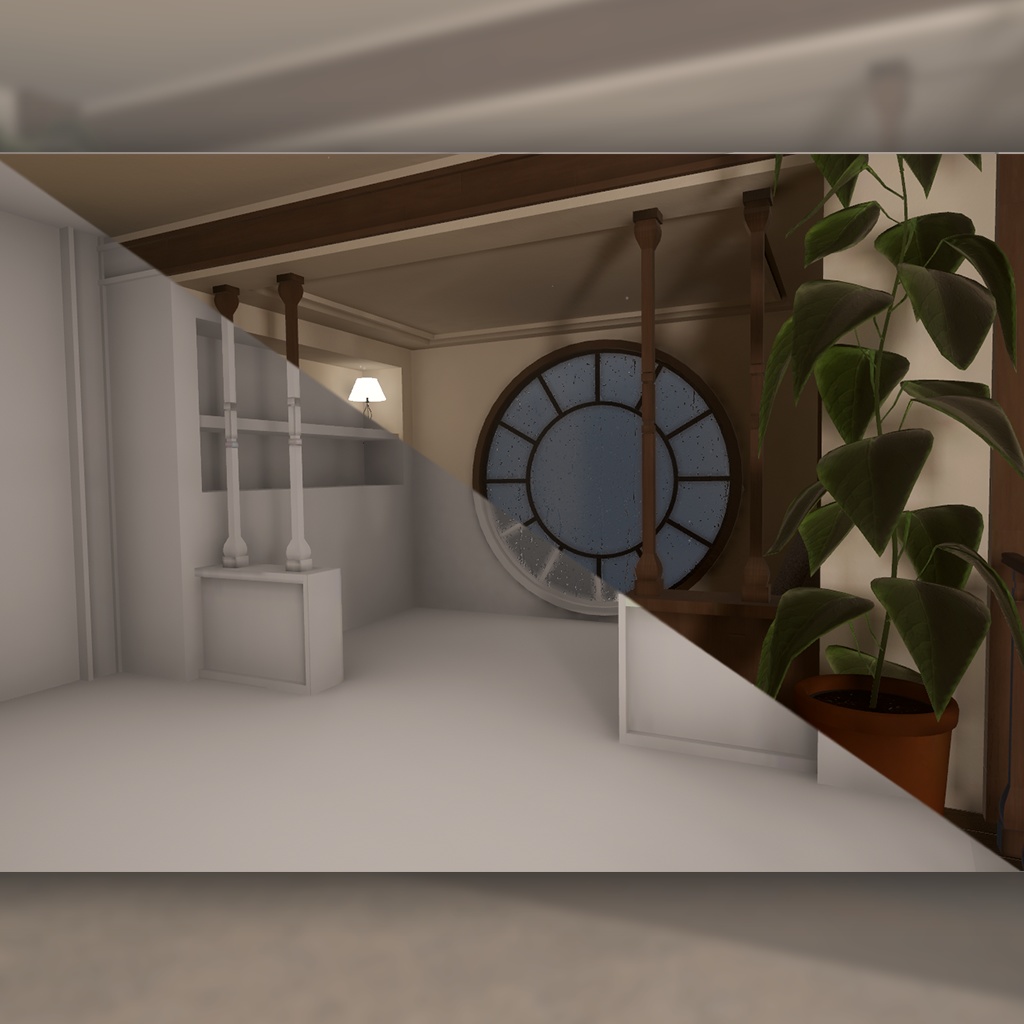 【VRC向けワールド想定】 Windowseat(ウィンドウシート)