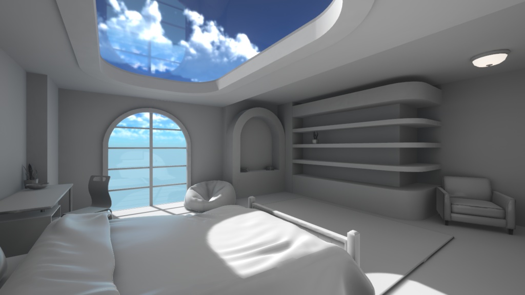 【VRC向けワールド想定】 Rounded Room