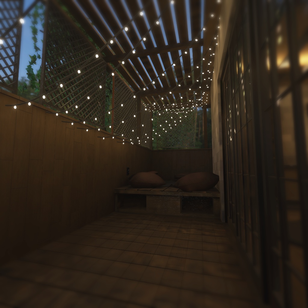 【VRC向けワールド想定】Courtyard Tiny Home