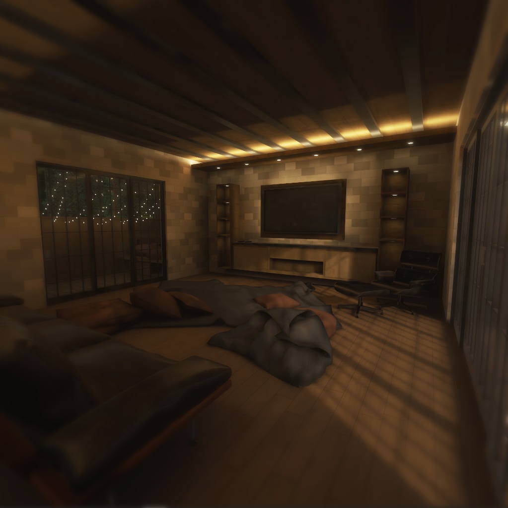 【VRC向けワールド想定】Courtyard Tiny Home