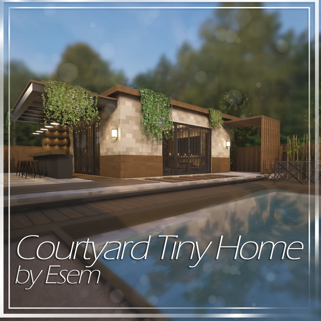 【VRC向けワールド想定】Courtyard Tiny Home