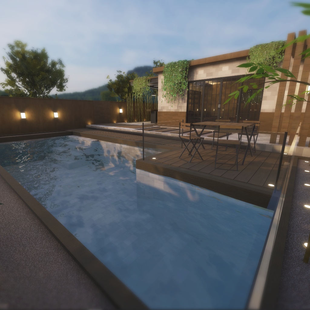 【VRC向けワールド想定】Courtyard Tiny Home