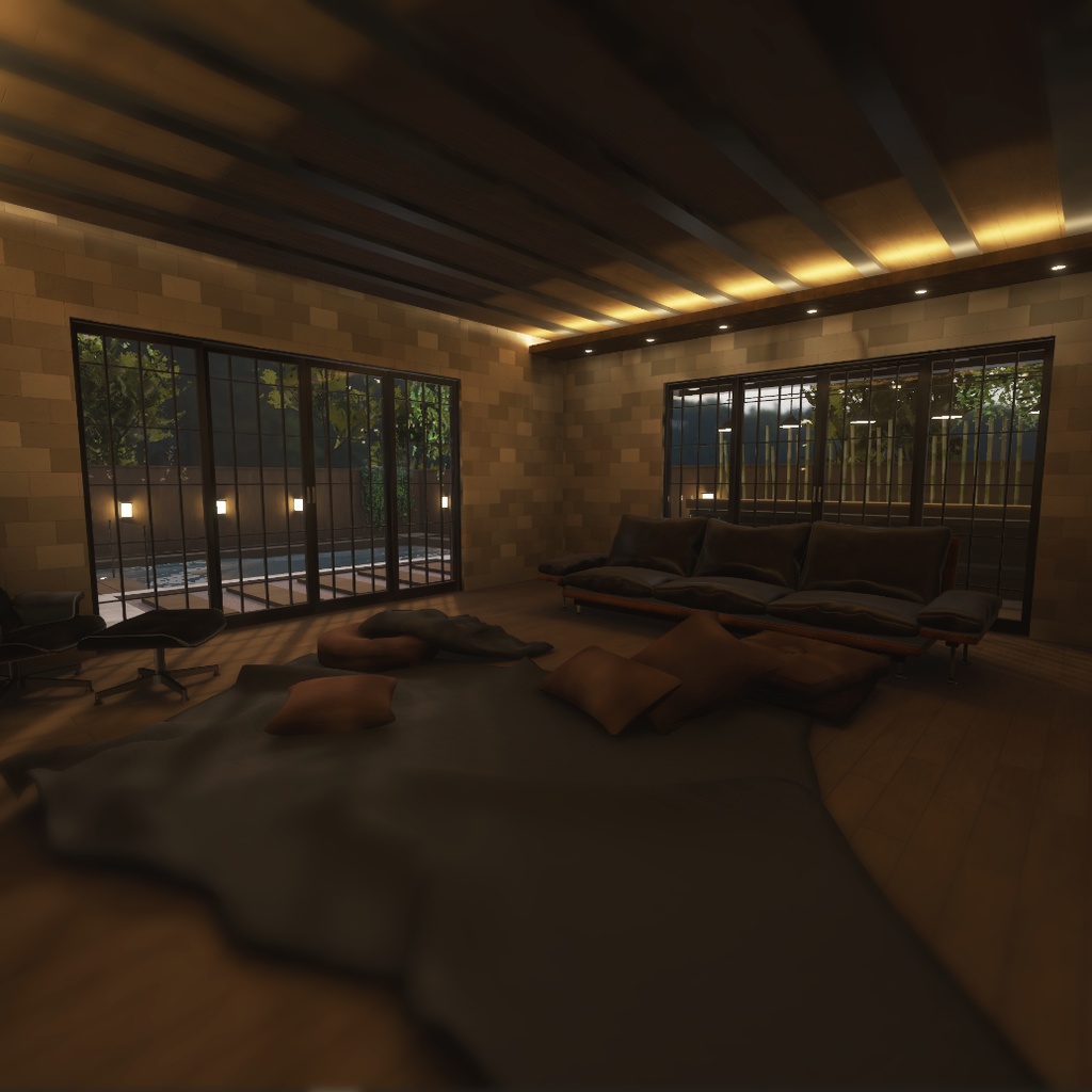 【VRC向けワールド想定】Courtyard Tiny Home