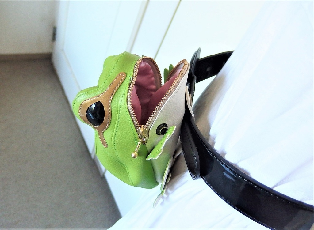 若草色カエルポーチ