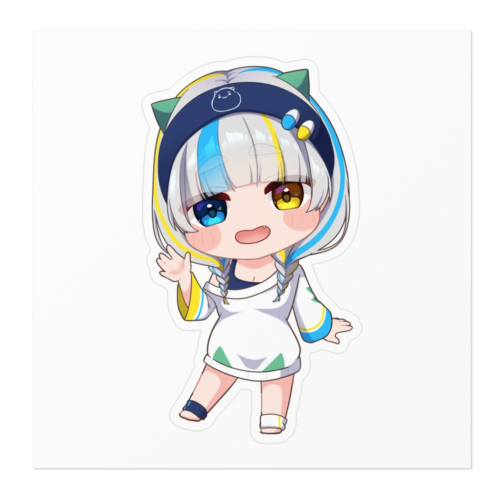 【活動3周年記念】碧月おりごんステッカー【新衣装】