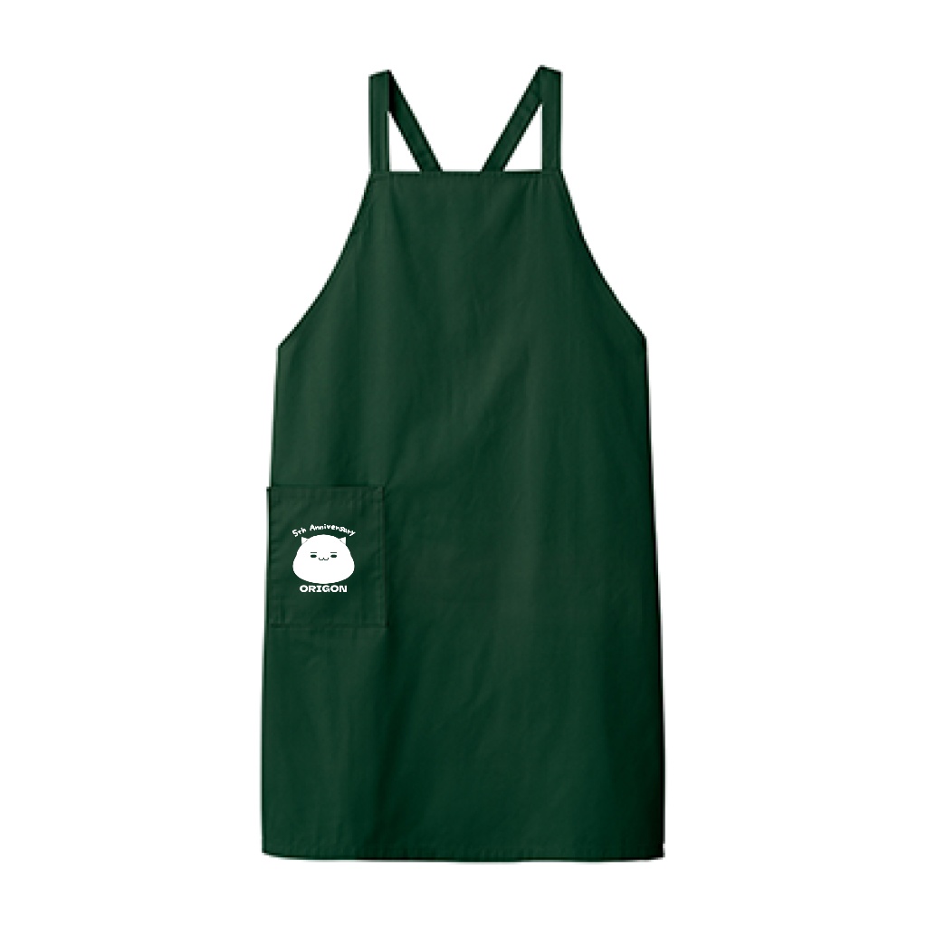 【5周年記念】ワンポイントエプロン(グリーン)