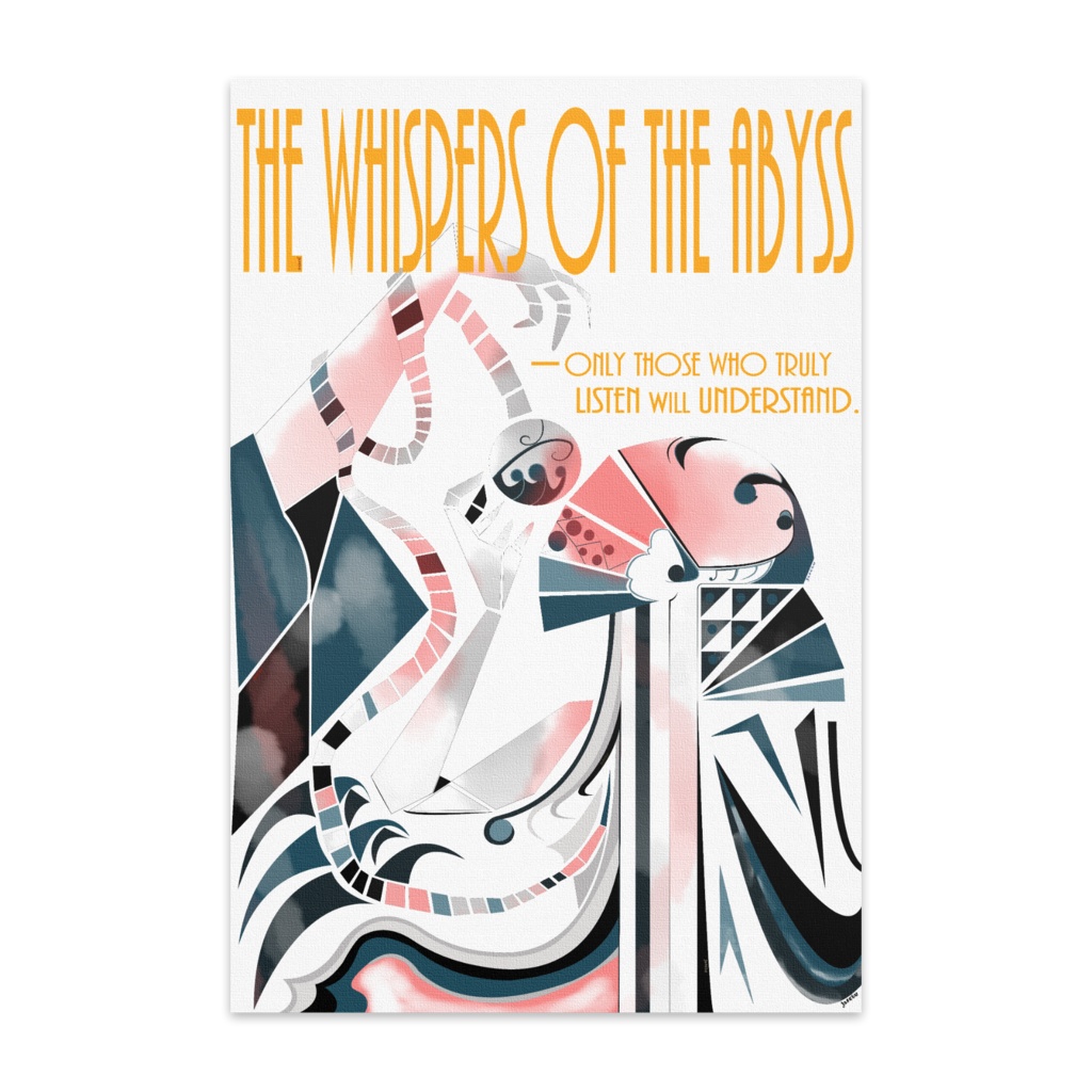 深淵の囁き - アートポストカード　"Whispers of the Abyss - Art Postcard"