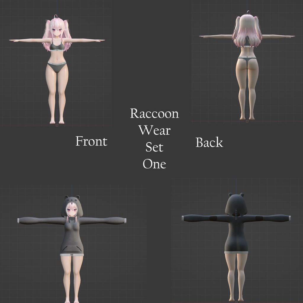 Raccoon Wear Set 1 (For Eyo)