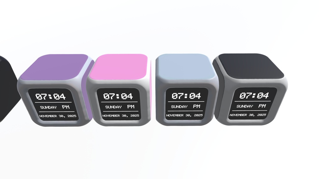 Cute Square Clock [VRC Item] WIP