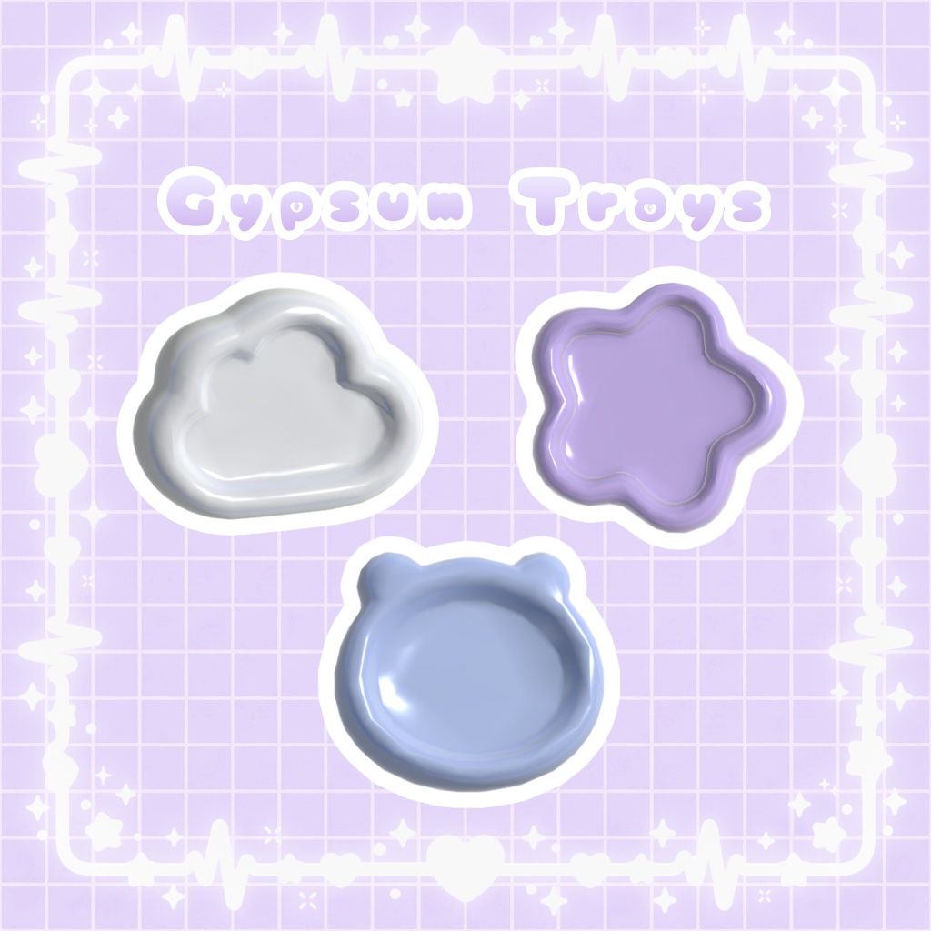 ᜊ Gypsum Tray Set - (VRC Decor) ᜊ