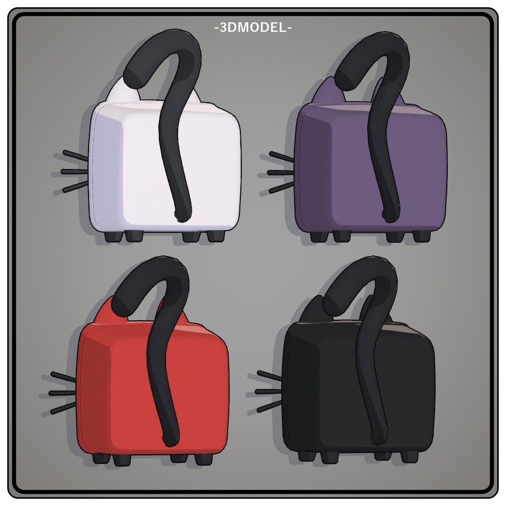 3Dモデル『猫型モニター』