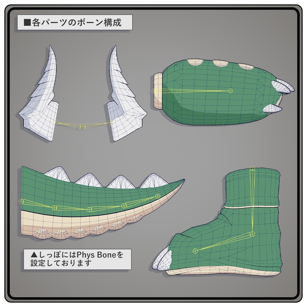 3Dモデル『恐竜コスチューム』