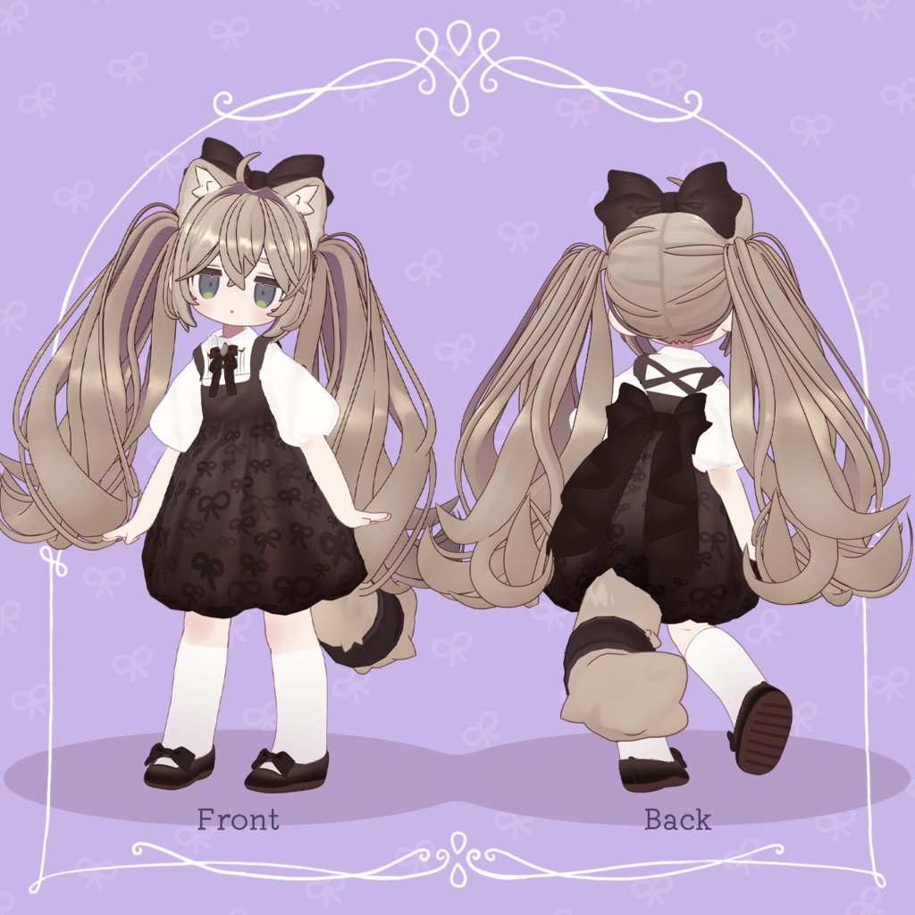 ふんわりリボンのワンピース