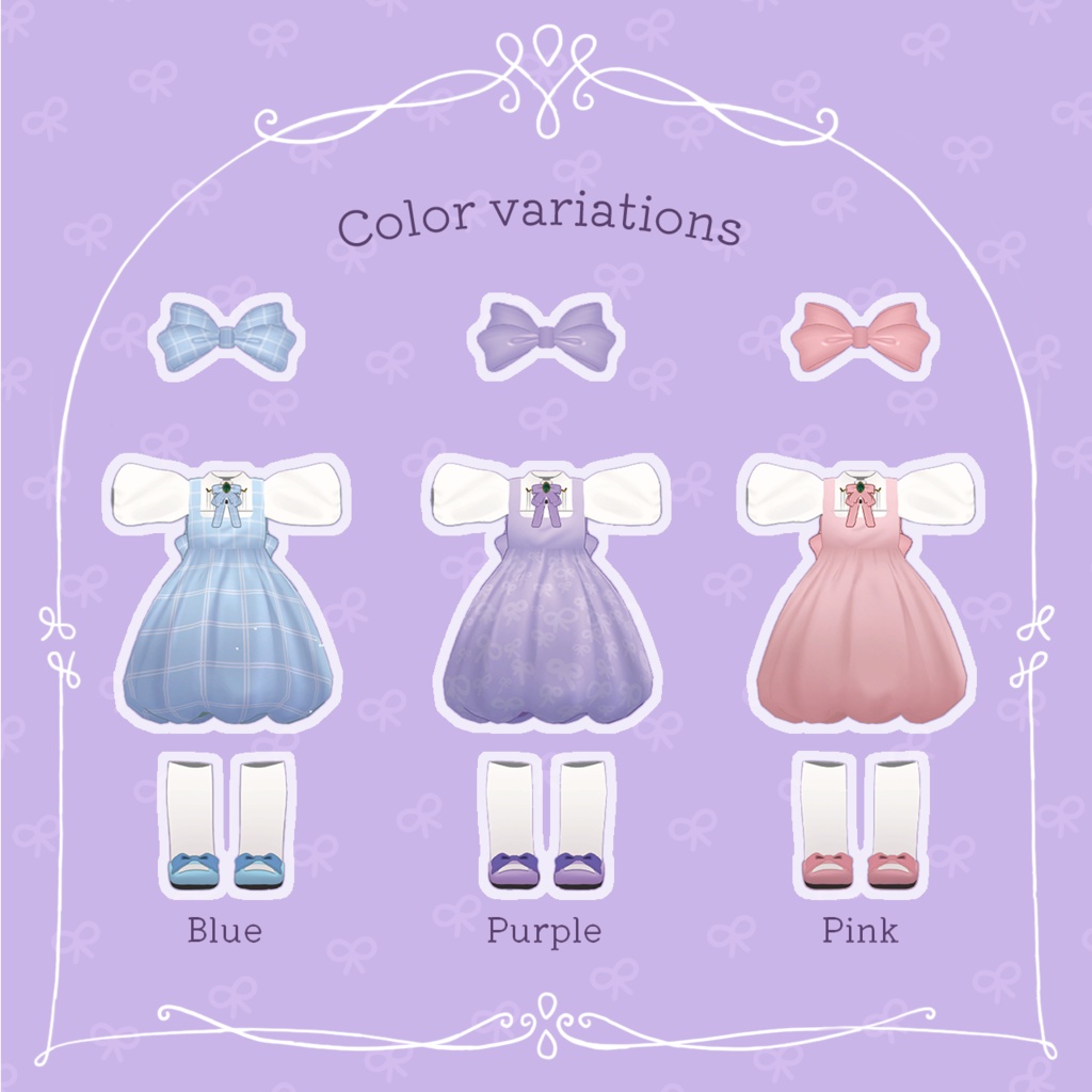 ふんわりリボンのワンピース