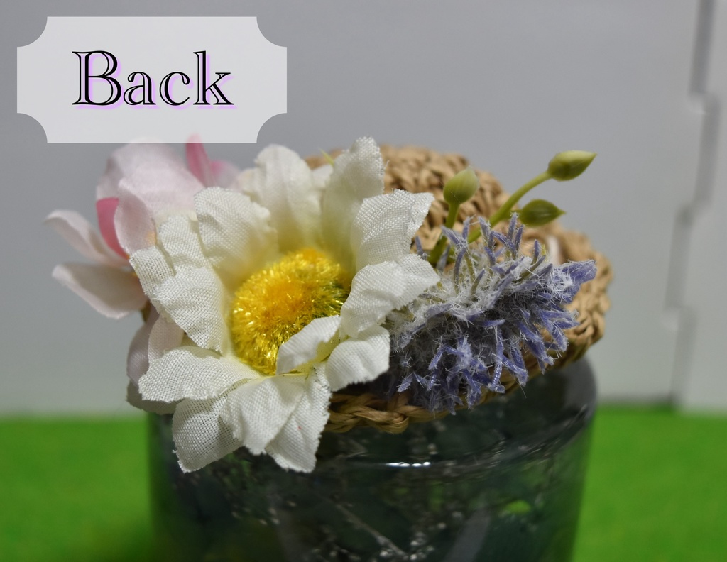 ぬいぐるみ用 麦わら帽子(小)【B:桜、マーガレット】