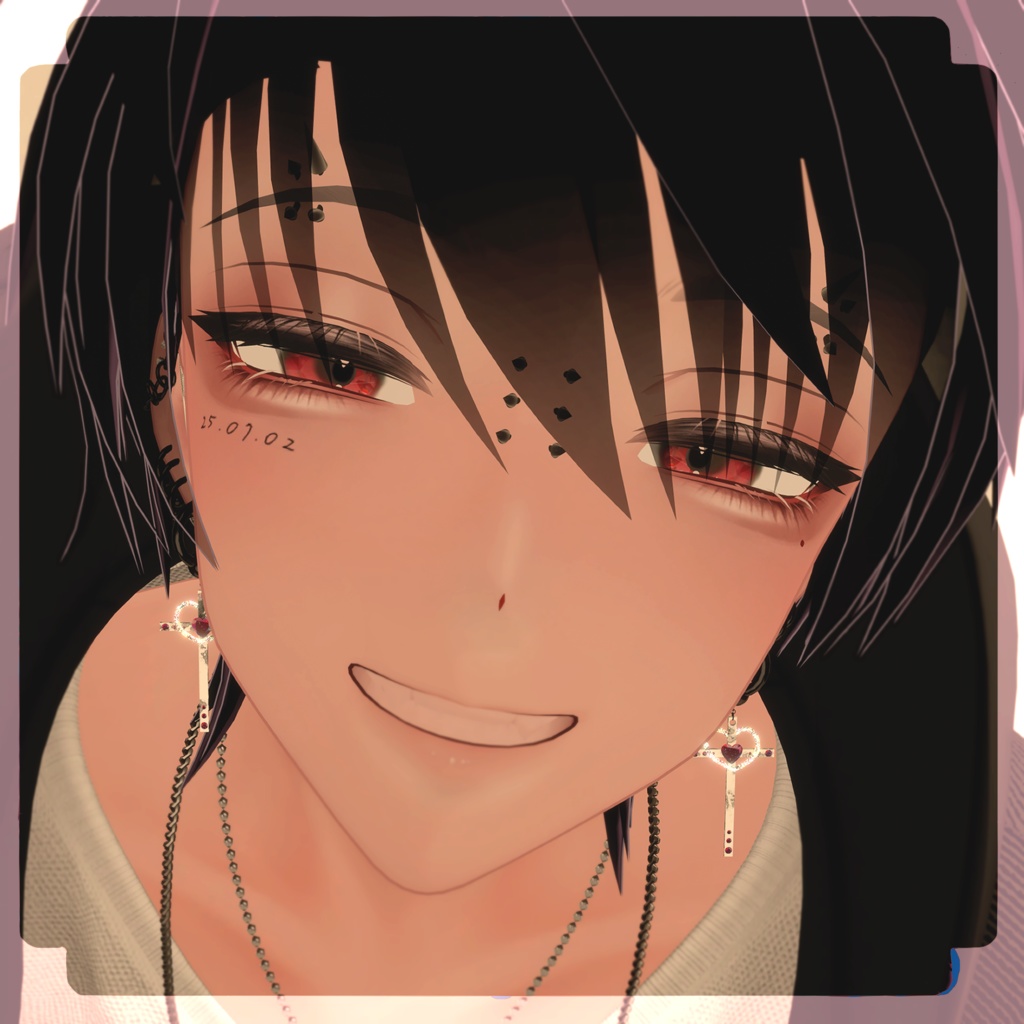 【MA対応】ごつごつしたいかついピアス【17アバター】