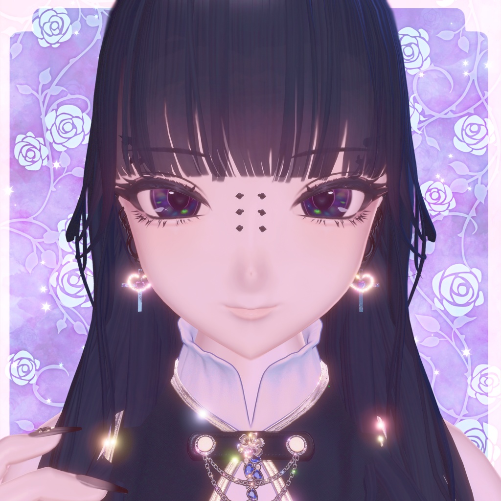 【MA対応】ごつごつしたいかついピアス【17アバター】