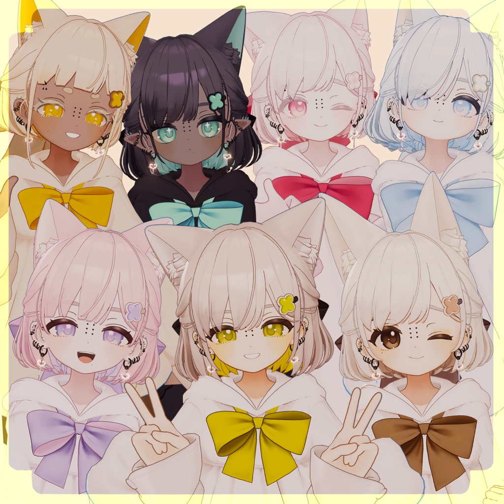 【MA対応】ごつごつしたいかついピアス【17アバター】