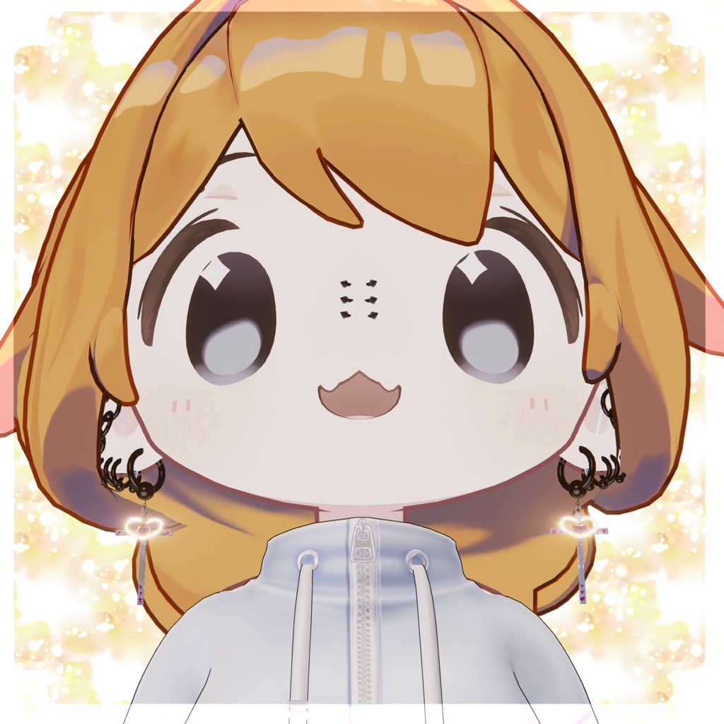 【MA対応】ごつごつしたいかついピアス【17アバター】