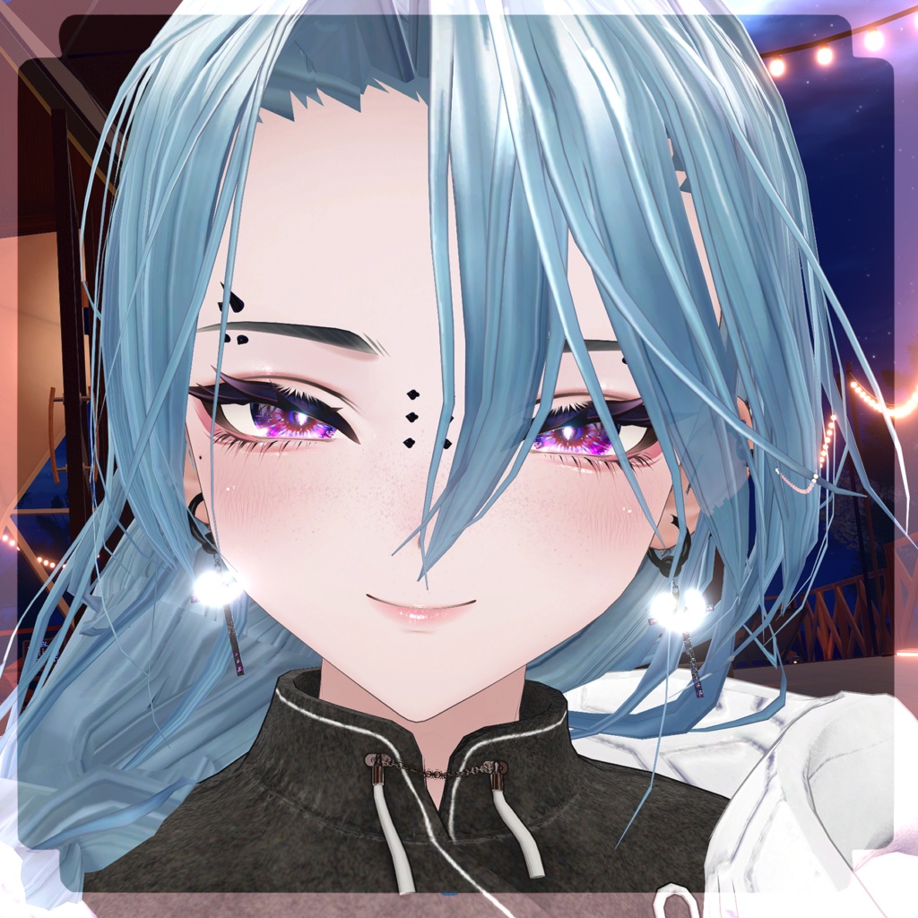 【MA対応】ごつごつしたいかついピアス【17アバター】