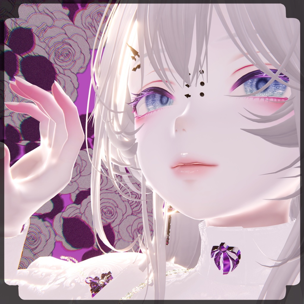 【MA対応】ごつごつしたいかついピアス【17アバター】