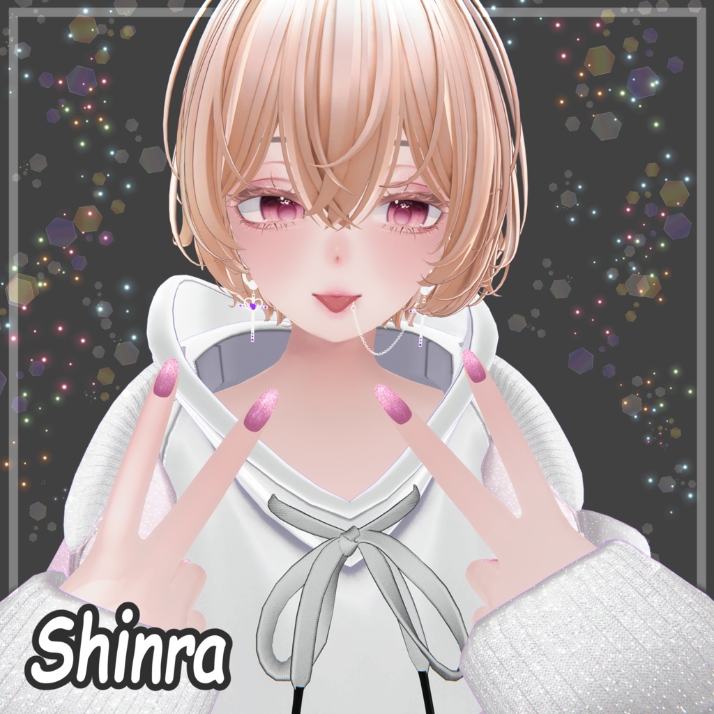 【カラバリ自由!】Shining Glitter Veil nail【21アバター対応】