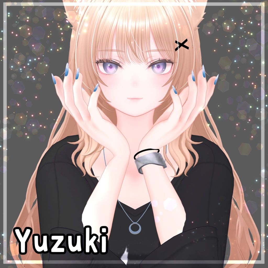 【カラバリ自由!】Shining Glitter Veil nail【21アバター対応】