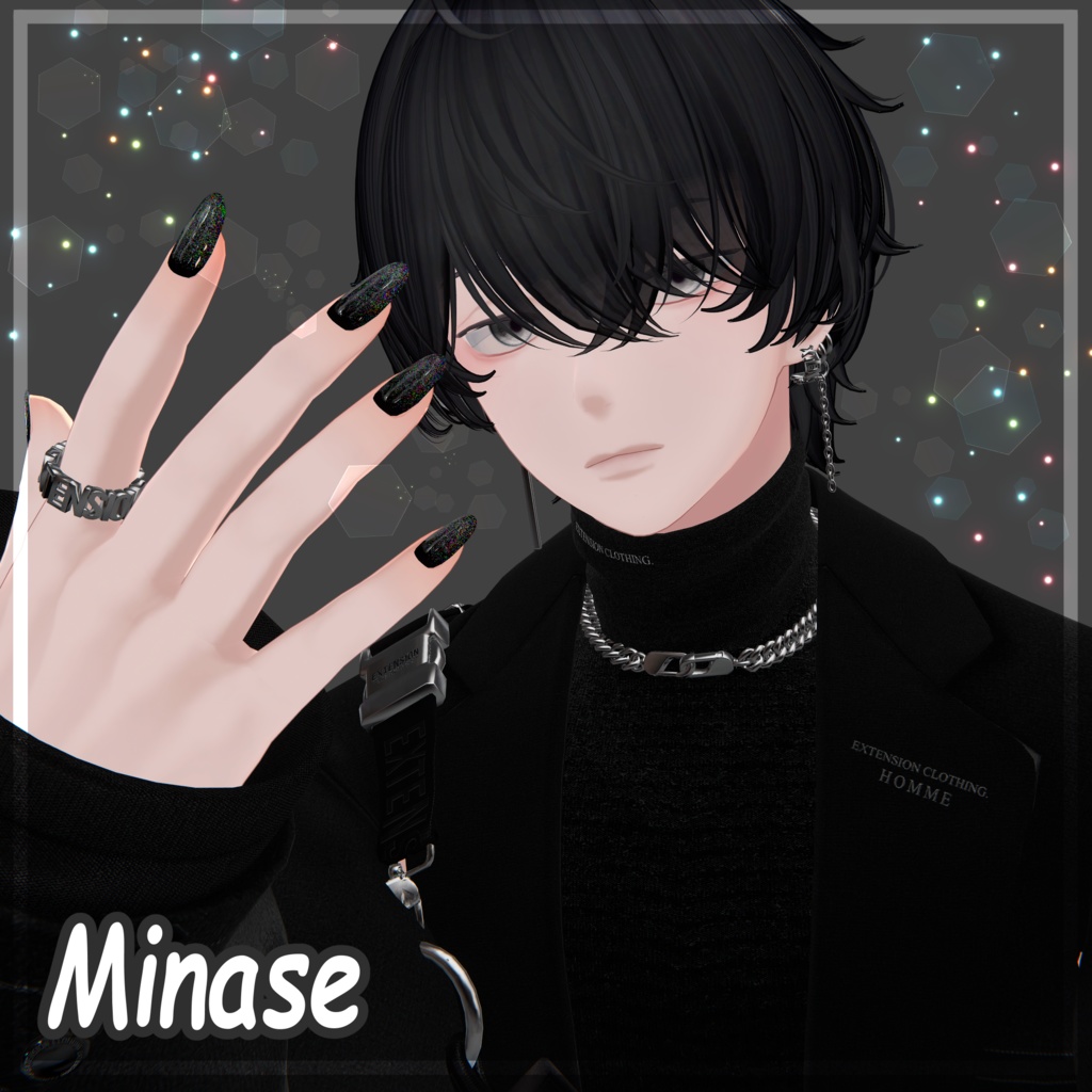 【カラバリ自由!】Shining Glitter Veil nail【21アバター対応】